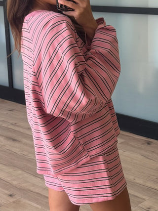 Perfectly Aligned Raglan Pullover | Bubblegum