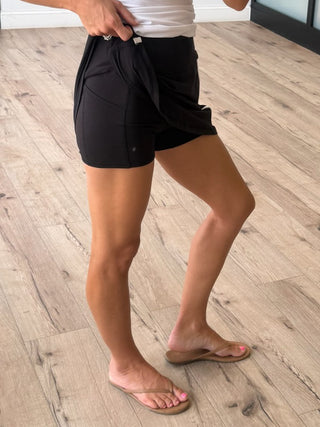 Varsity Stride Butter Soft Skort | Black | RESTOCK