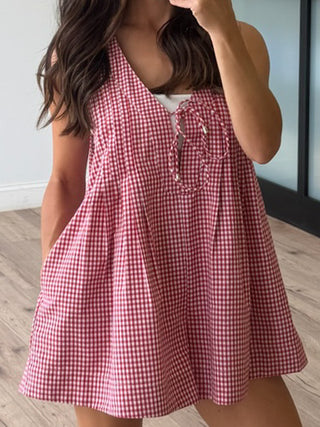 Backroads Gingham Romper