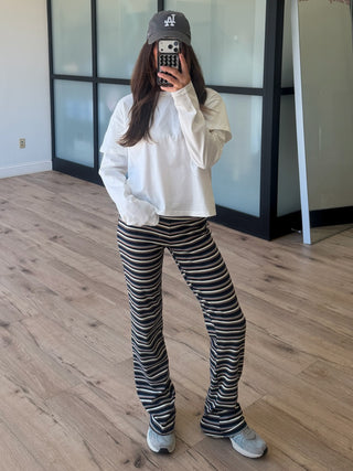 Double Layered Long Sleeve Tee | White