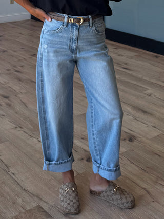 Kye Crop Barrel Jeans | RESTOCK