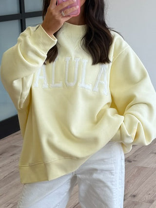 "TALULAH" Mock Neck Sweatshirt | Lemon | +Plus Available