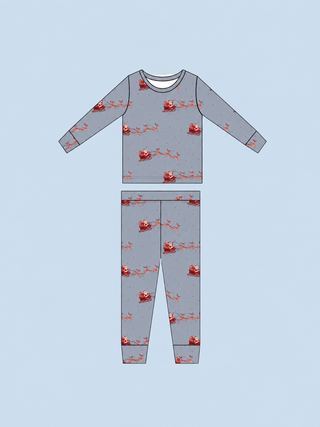 Kids Dashing Through Ribbed Two-Piece Set | Tiny Talulah | PREORDER