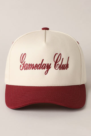 Canvas Cap | "Gameday Club" | 3 Colors Available | FINAL SALE
